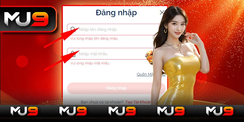 Nhập tên đăng nhập và mật khẩu